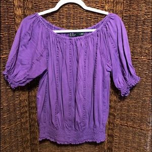 Lauren Ralph Lauren Elastic Waist Blouse